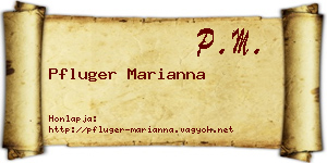 Pfluger Marianna névjegykártya